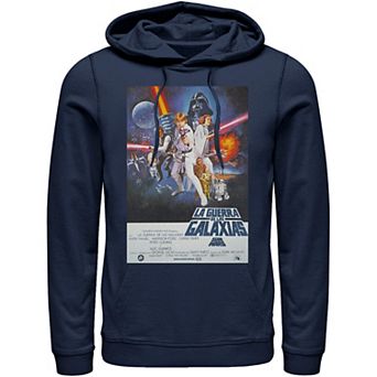 Men's Star Wars La Guerra De Las Galaxias Vintage Poster Hoodie