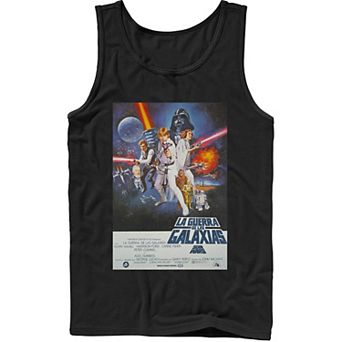 Men's Star Wars La Guerra De Las Galaxias Vintage Poster Tank Top