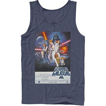 Men's Star Wars La Guerra De Las Galaxias Vintage Poster Tank Top