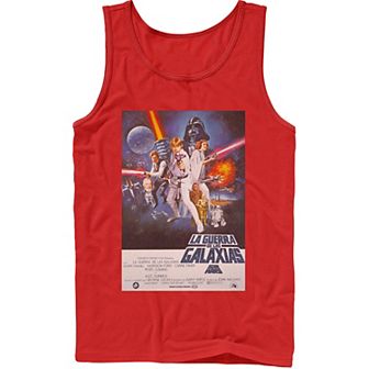 Men's Star Wars La Guerra De Las Galaxias Vintage Poster Tank Top