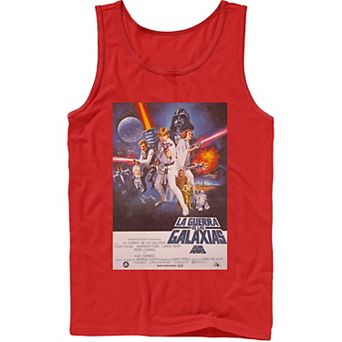 Men's Star Wars La Guerra De Las Galaxias Vintage Poster Tank Top