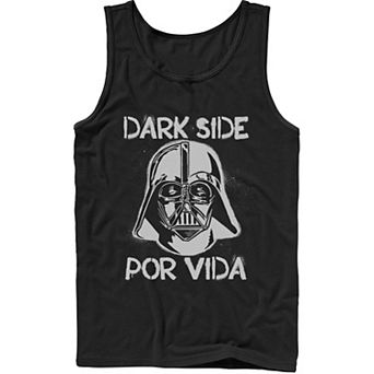 Men's Star Wars Darth Vader Dark Side Por Vida Stamp Tank Top