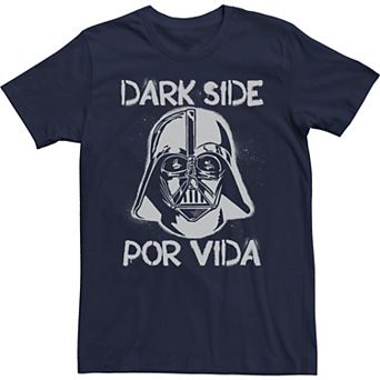 Men's Star Wars Darth Vader Dark Side Por Vida Stamp Tee