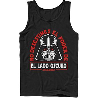 Men's Star Wars No Desestimes El Poder Poder De El Lad Oscuro Tank Top