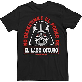 Men's Star Wars No Desestimes El Poder Poder De El Lad Oscuro Tee