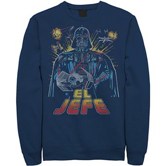 Men's Star Wars Darth Vader El Jefe Comic Style Portrait Fleece Sweatshirt