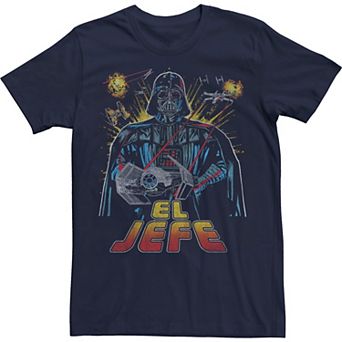 Men's Star Wars Darth Vader El Jefe Comic Style Portrait Tee