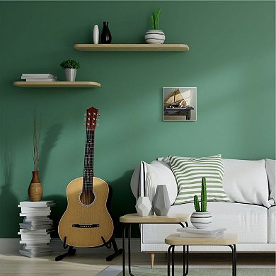 Stupell Home Decor Sailboat Model and Conch Shell Nautical Still Life Wall Art