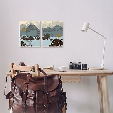Stupell Home Decor Mountain Range Plaque Wall Art 2-piece Set