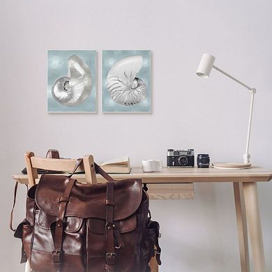Stupell Home Decor Minimal Nautilus Shell Plaque Wall Art 2-piece Set