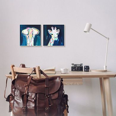 Stupell Home Decor Safari Animal Portraits Plaque Wall Art 2-piece Set