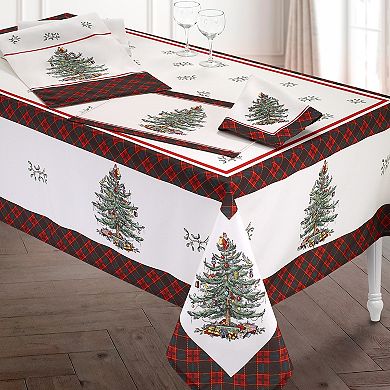 Spode Christmas Tree Tartan Tablecloth