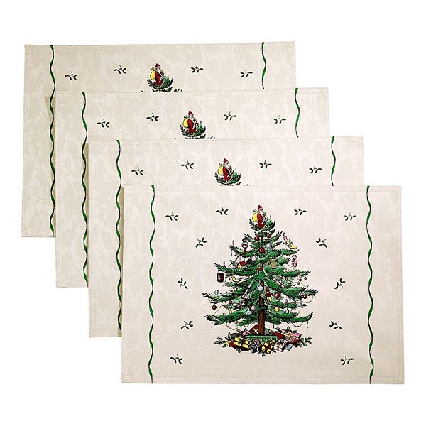 Spode Christmas Tree Green Placemat 4pk.
