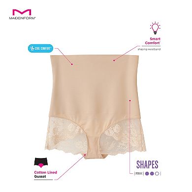 Women's Maidenform Shapewear Tame Your Tummy High Waist Lace Brief DMS704