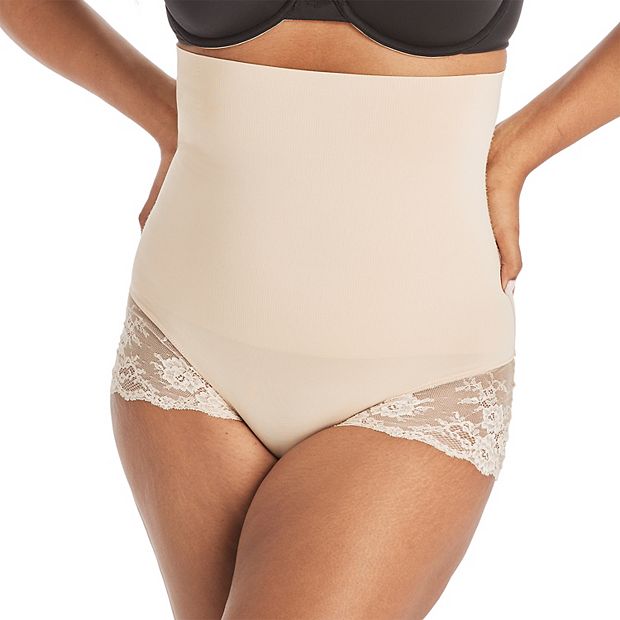 FLEXEES BY MAIDENFORM 3 TUMMY TONING LACE BRIEFS Large