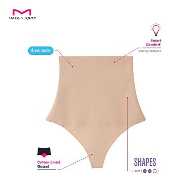 Women's Maidenform Firm Control Shapewear Tame Your Tummy High Waist Thong DMS707