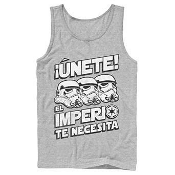 Men's Star Wars Unete El Imperio Te Necesita Stormtrooper Faded Portrait Tank Top