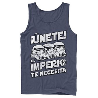 Men's Star Wars Unete El Imperio Te Necesita Stormtrooper Faded Portrait Tank Top