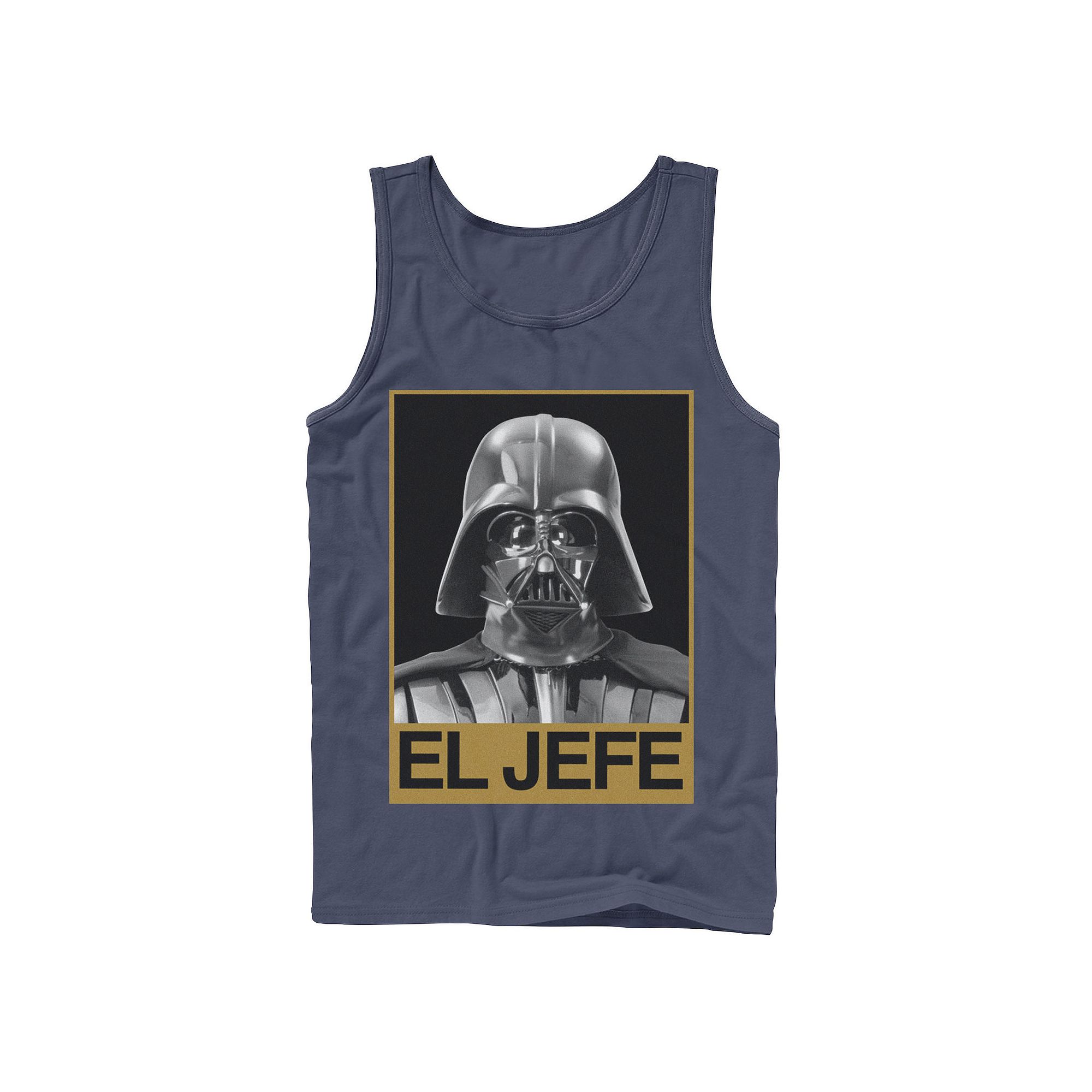 Mens Star Wars Darth Vader El Jefe Portrait Tank Top, Size: Small, Blue