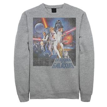 Men's Star Wars La Guerra De Las Galaxias Faded Poster Sweatshirt