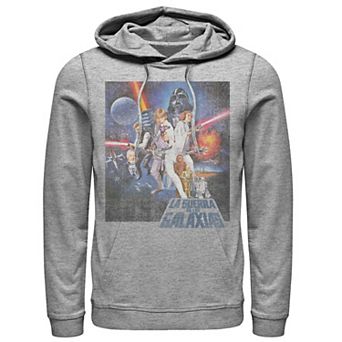 Men's Star Wars La Guerra De Las Galaxias Faded Poster Hoodie