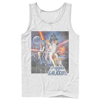 Men's Star Wars La Guerra De Las Galaxias Faded Poster Tank Top