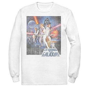 Men's Star Wars La Guerra De Las Galaxias Faded Poster Tee