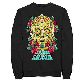 Men's Star Wars C-3PO La Guerra De Las Galaxias Head Shot Sweatshirt