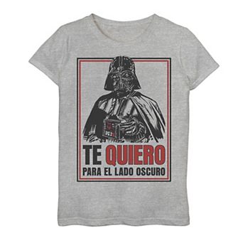 Girls' 7-16 Star Wars Te Quiero Love From The Dark Side Tee