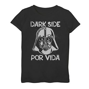 Girls' 7-16 Star Wars Vader Dark Side Por Vida For Life Tee