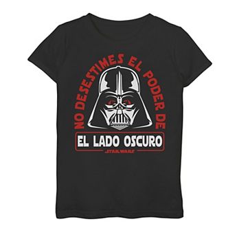 Girls' 7-16 Star Wars Underestimate Power De Lado Oscuro Tee