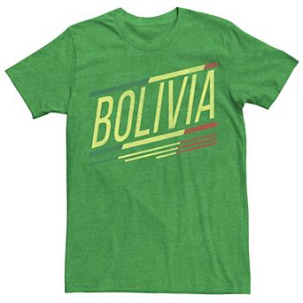 Men's Gonzales Bolivia Slanted Stripe Logo Tee