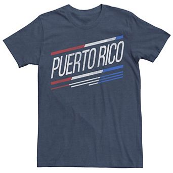 Men's Gonzales Puerto Rico Slanted Stripe Logo Tee