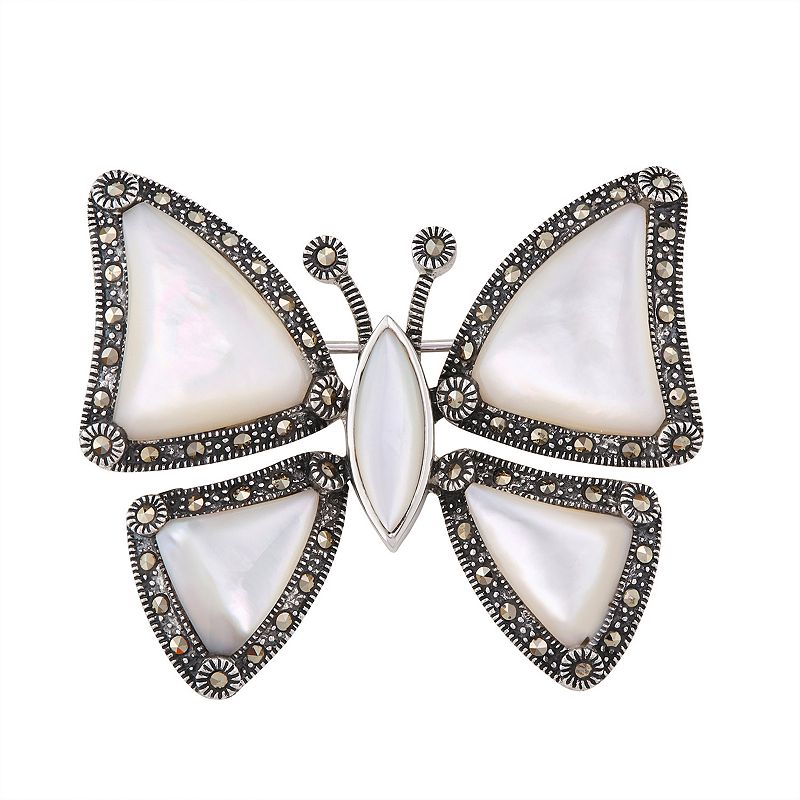 64637432 Sterling Silver Marcasite Butterfly Pin, Womens, W sku 64637432