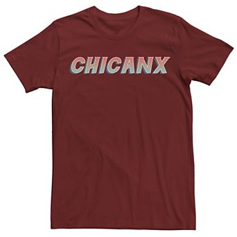 Men's Gonzales Chicanx Blue Hue Text Tee
