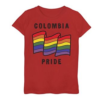 Girls 7-16 Colombia Sketched Flag Graphic Tee
