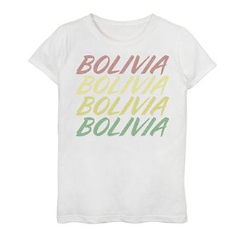Girls' 7-16 Gonzales Stacked Bolivia Destination Tee