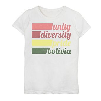Girls' 7-16 Gonzales Bolivia Unity Text Tee