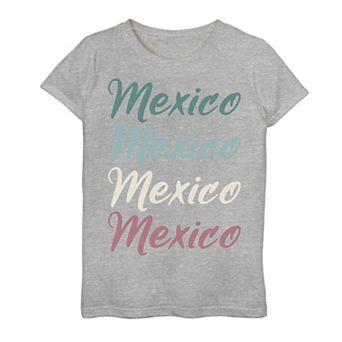Girls' 7-16 Gonzales Mexico Script Stack Text Tee