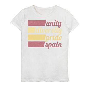 Girls' 7-16 Gonzales Spain Unity Text Tee