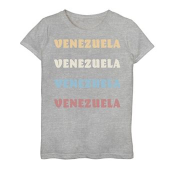 Girls' 7-16 Gonzales Venezuela Sodt Stack Text Tee