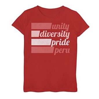 Girls' 7-16 Gonzales Peru Unity Text Tee