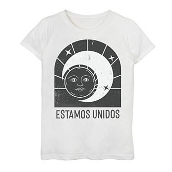 Girls' Gonzales Estamos Unidos Sun And Moon Stamp Tee