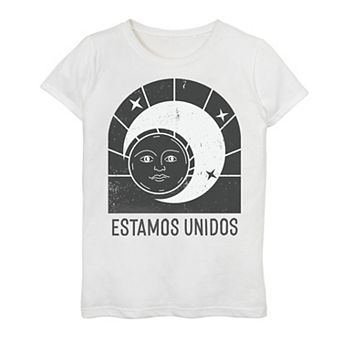 Girls' Gonzales Estamos Unidos Sun And Moon Stamp Tee