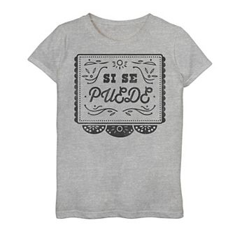 Girls' Gonzales Si Se Puede Red Plaque Tee