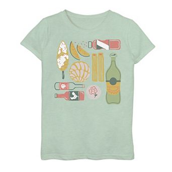 Girls' Gonzales Los Escencials Food And Drink Grid Tee