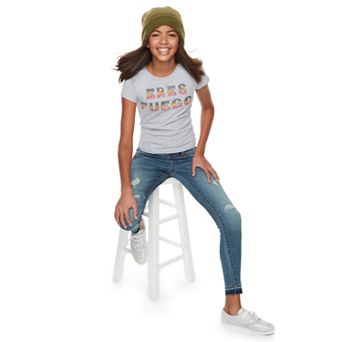Girls' Gonzales Eres Fuego Graded Colorful Text Tee