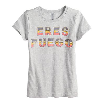 Girls' Gonzales Eres Fuego Graded Colorful Text Tee
