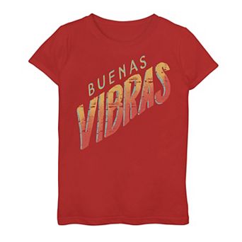 Girls' Gonzales Buenas Vibras Blue Text Tee