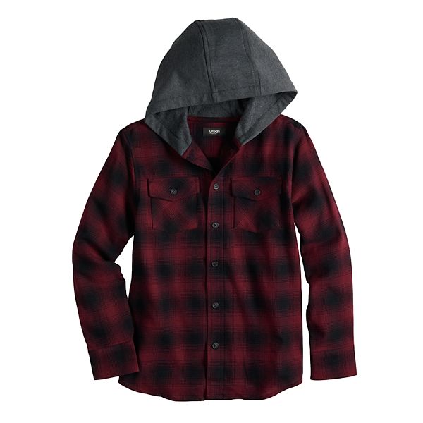 Boys 8-20 Urban Pipeline™ Hooded Flannel